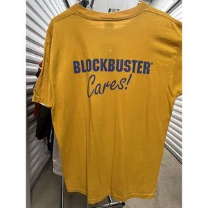 Blockbuster Video Vintage Shirt “Blockbuster Cares!” Size L
